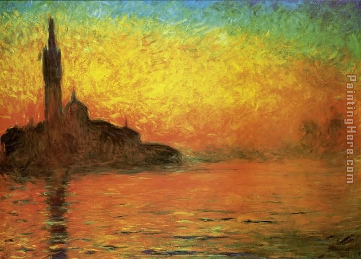 Venice Twilight Dusk painting - Claude Monet Venice Twilight Dusk art painting